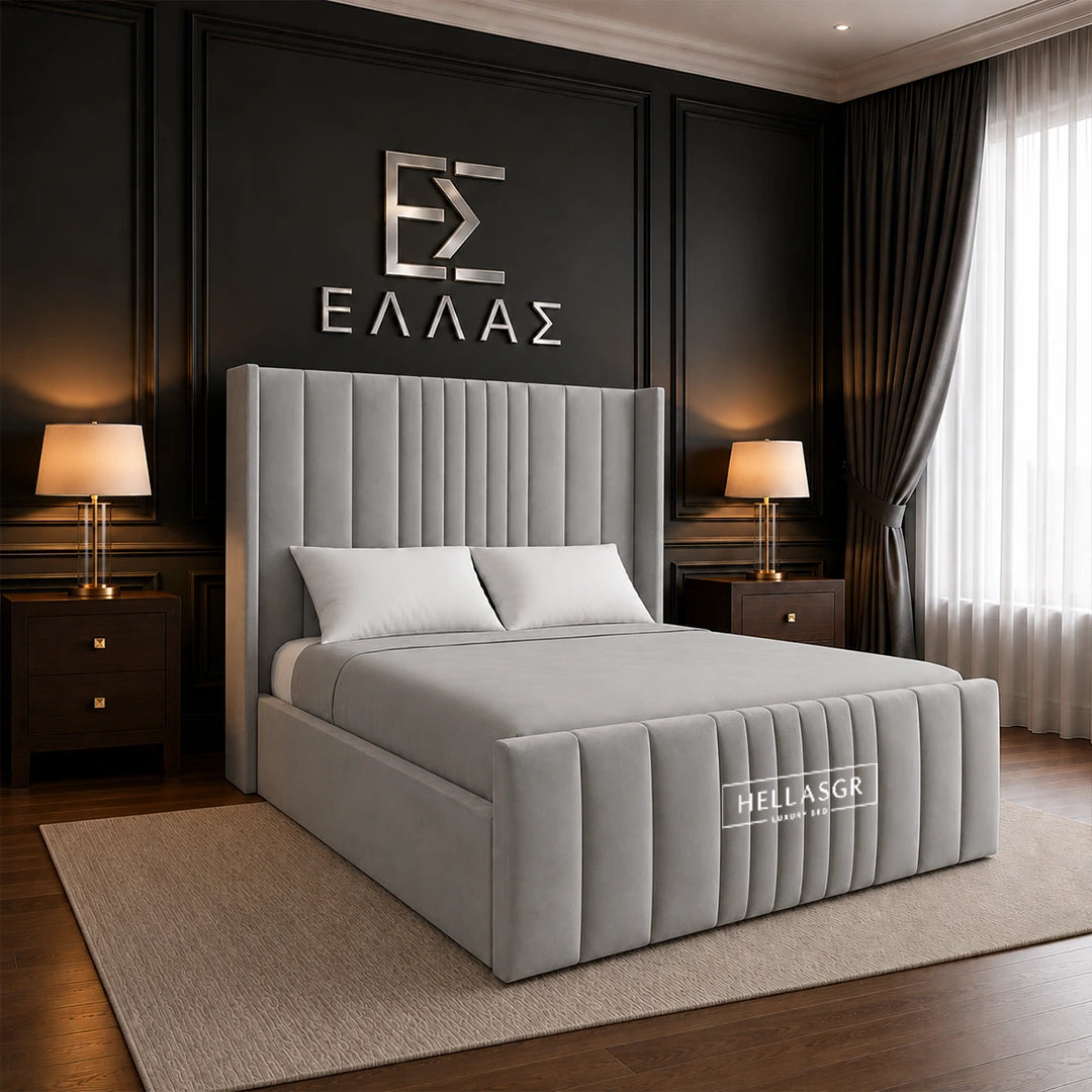 Mikonos Storage Bed, Mikonos Bed,  High Headboard Bed,  Storage Comaprtment Bed