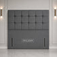 Square Panel Button Upholstered Headboard features bold square padded panels with deep button detailing