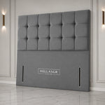 Square Panel Button Upholstered Headboard features bold square padded panels with deep button detailing