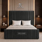 Nova Wingback Bed, Wingback Bed, Storage Compartment Bed