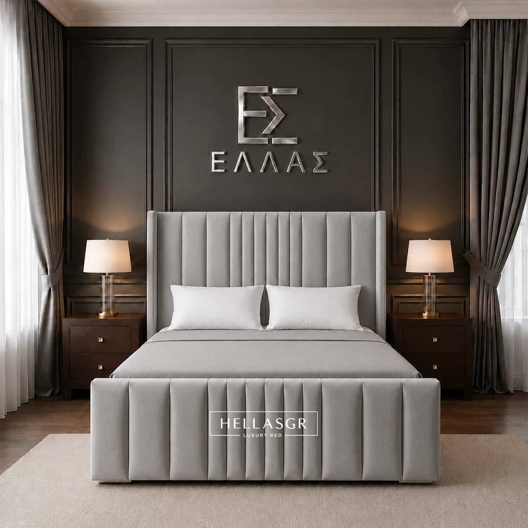Mikonos Storage Bed, Mikonos Bed,  High Headboard Bed,  Storage Comaprtment Bed