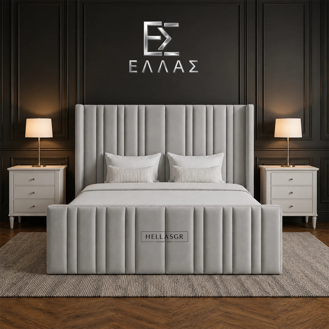 Oxford Wingback Bed, Wingback Bed, Storage Compartment Bed