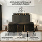 Vector Gold Trim TV Bed, Gold Trim TV Bed, Storage Compartment Bed, High Headboard Bed