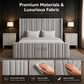 Oxford Wingback Bed, Wingback Bed, Storage Compartment Bed
