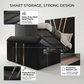 Vector Gold Trim TV Bed, Gold Trim TV Bed, Storage Compartment Bed, High Headboard Bed