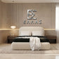 Andreea Bed, Curved headboard bed, Storage Compartment Bed