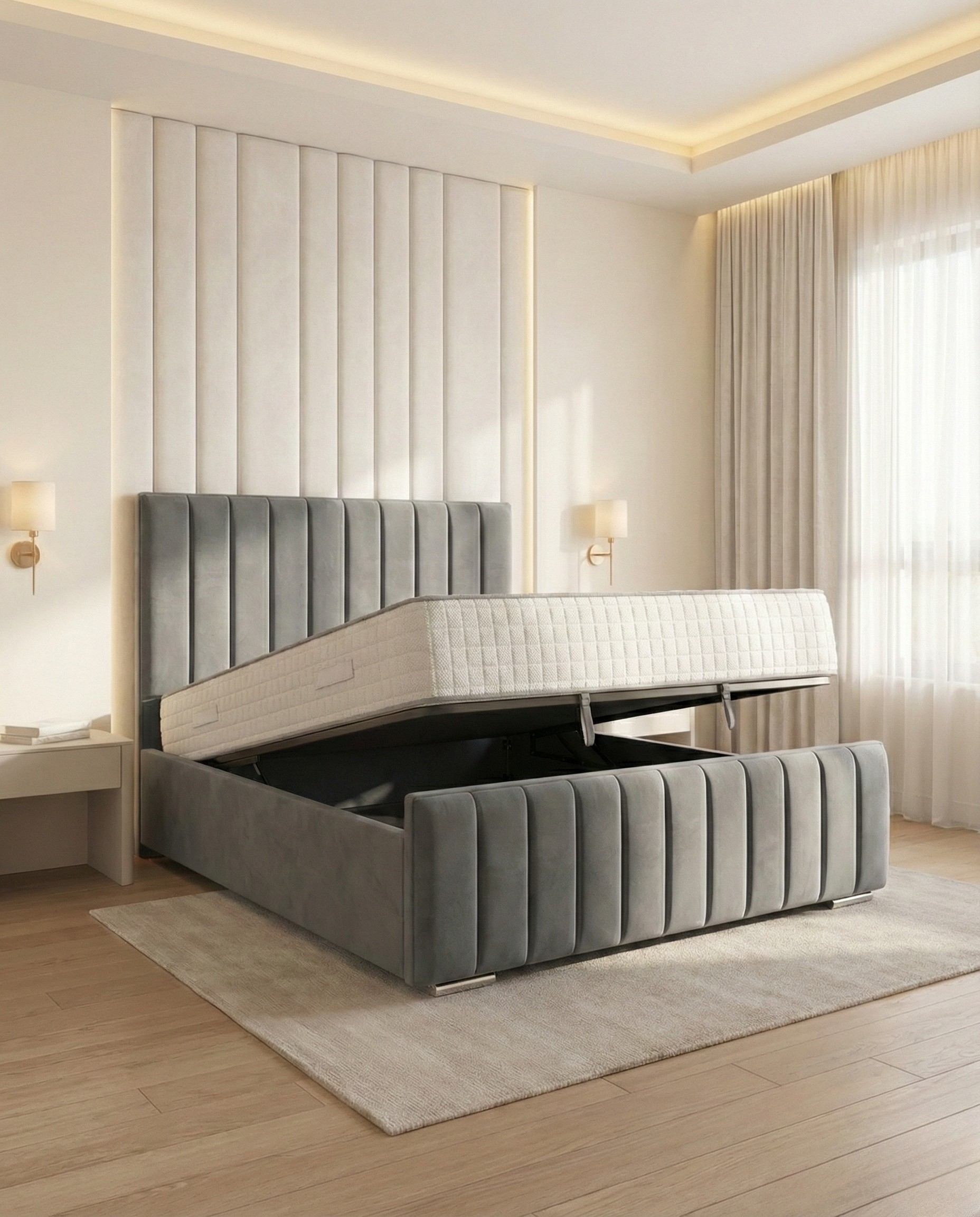 Auronis Upholstered Ottoman divan bed