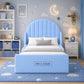 kids bed, high headboard bed