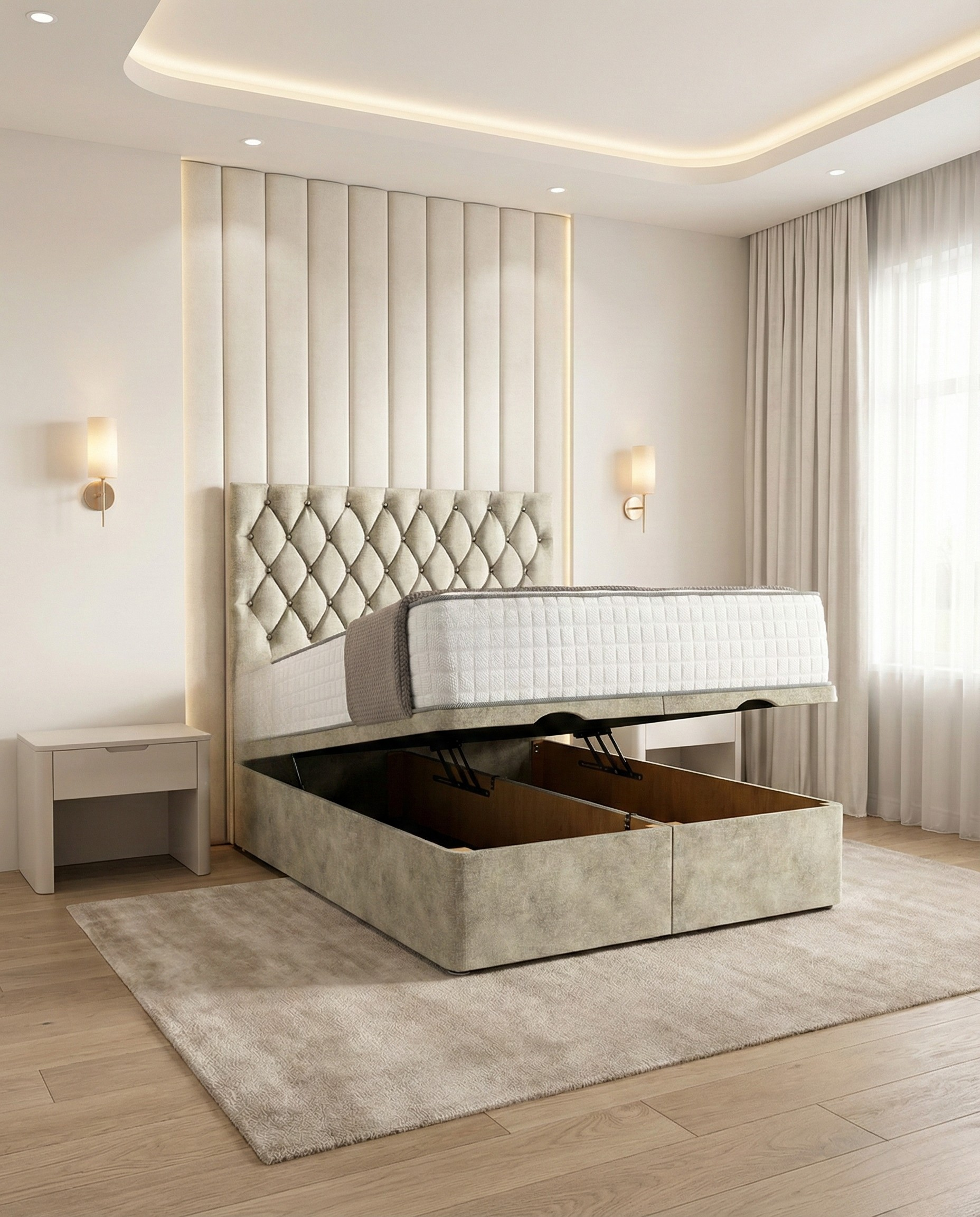 Buttoned Headboard Divan