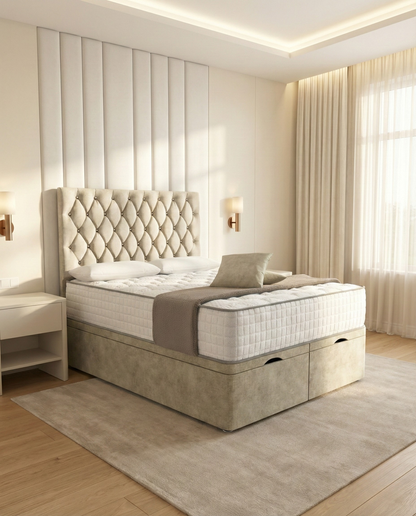 Buttoned Headboard Divan Bed