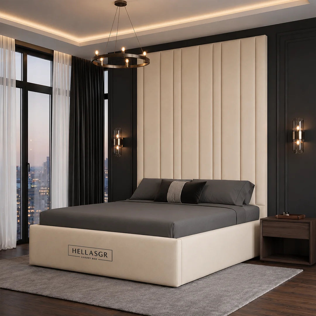 Jasmine ottoman storage bed frame with high headboard, ottoman storage bed, high headboard storage bed