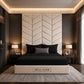 Leaf Panel Bed with High Headboard