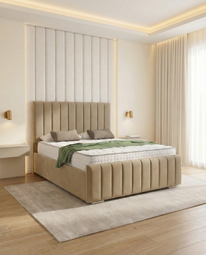 Cubic Panelled Ottoman Bed