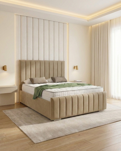 Cubic Panelled Ottoman Bed
