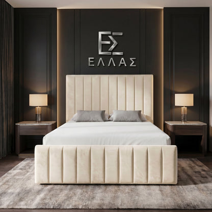 Cubic Panelled Ottoman Bed