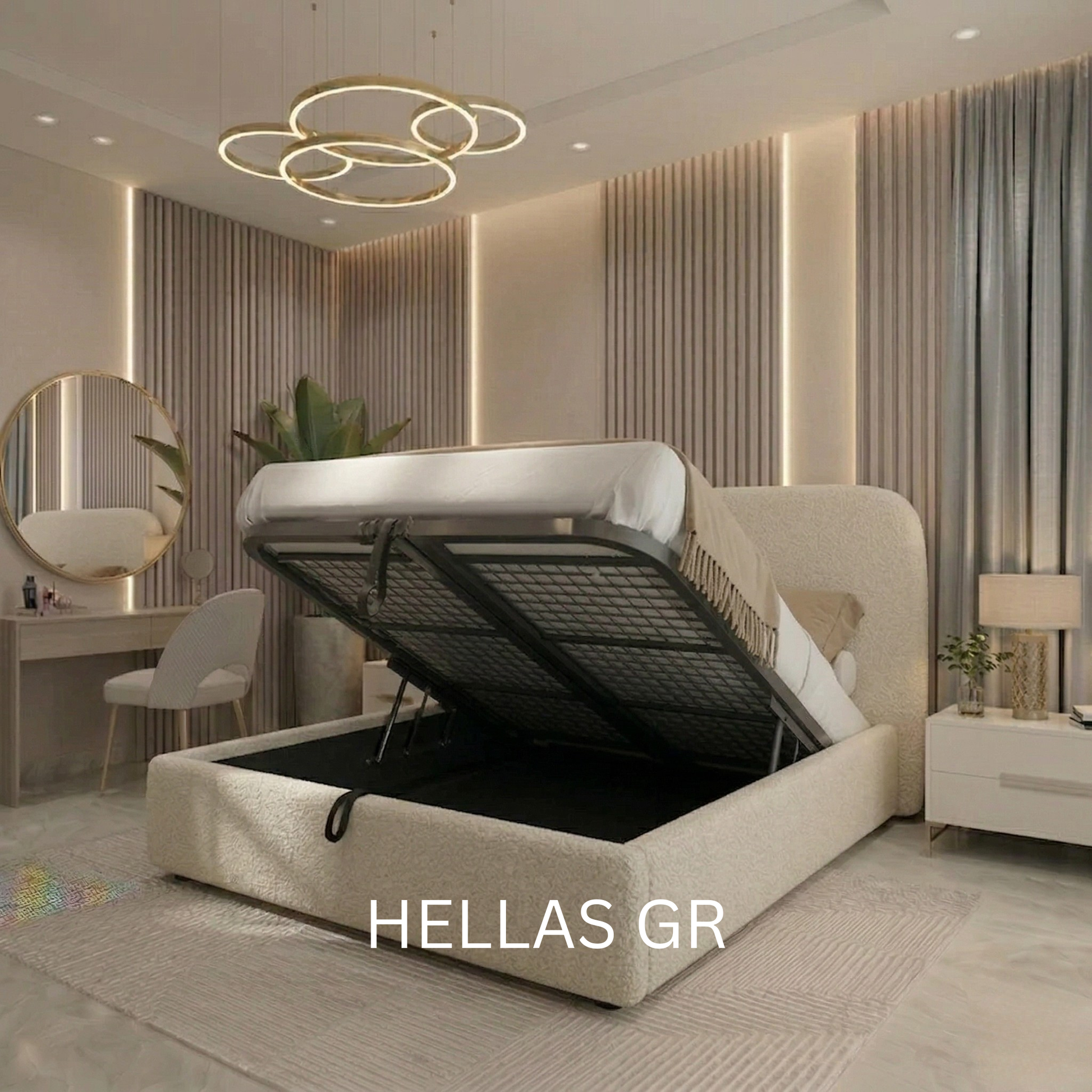 Curve Ottoman divan bed