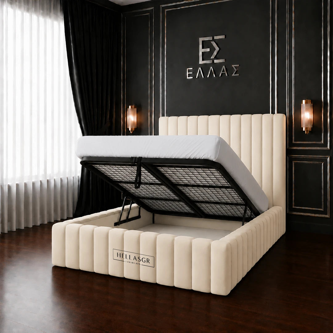 Floretta Elite Bed,  Elite Bed, High Headboard Bed, Storage Compartment Bed