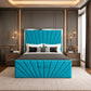 Sunshine Mirror Bed with Ottoman Storage