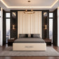 Jasmine ottoman storage bed frame with high headboard