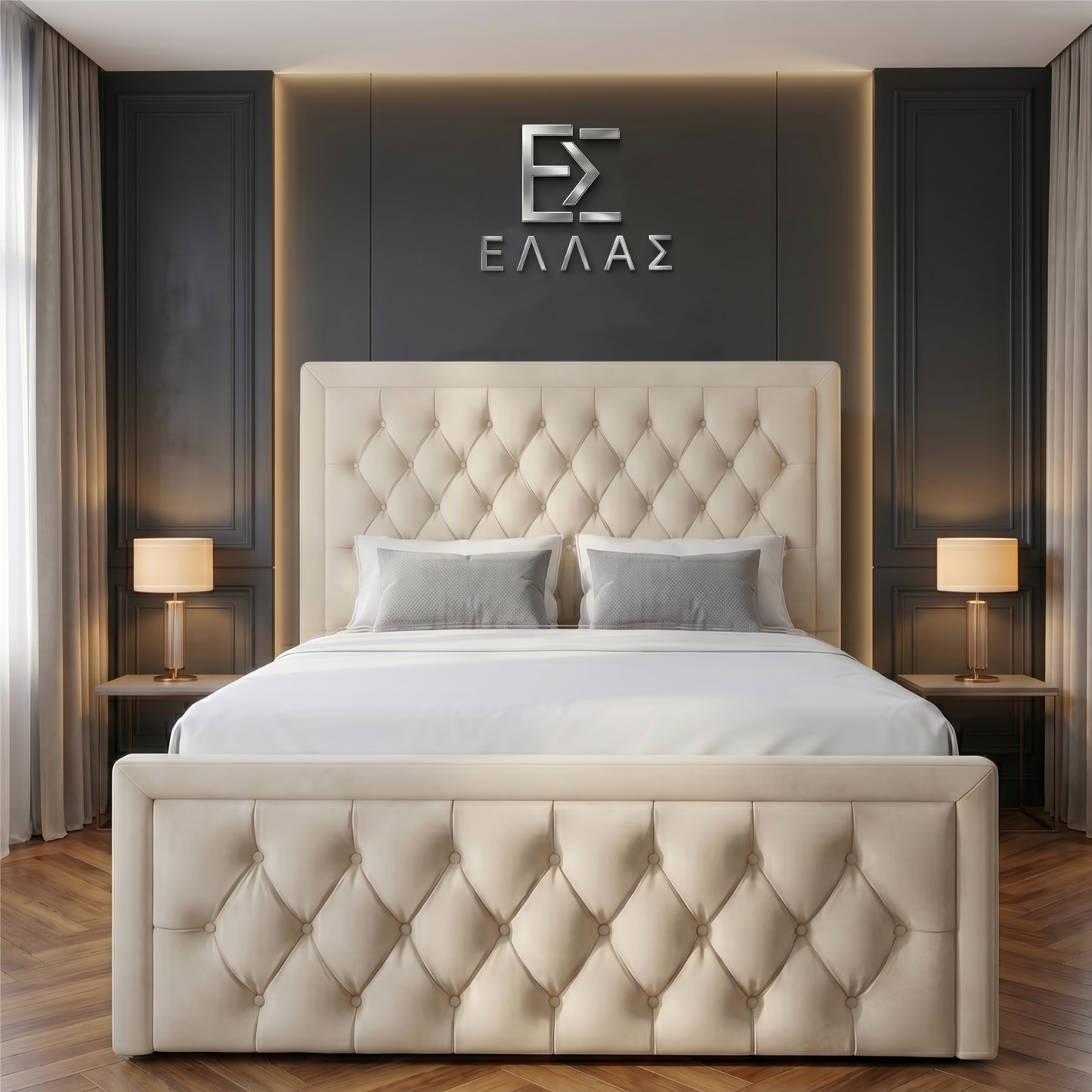 Heritage Button Ottoman Bed