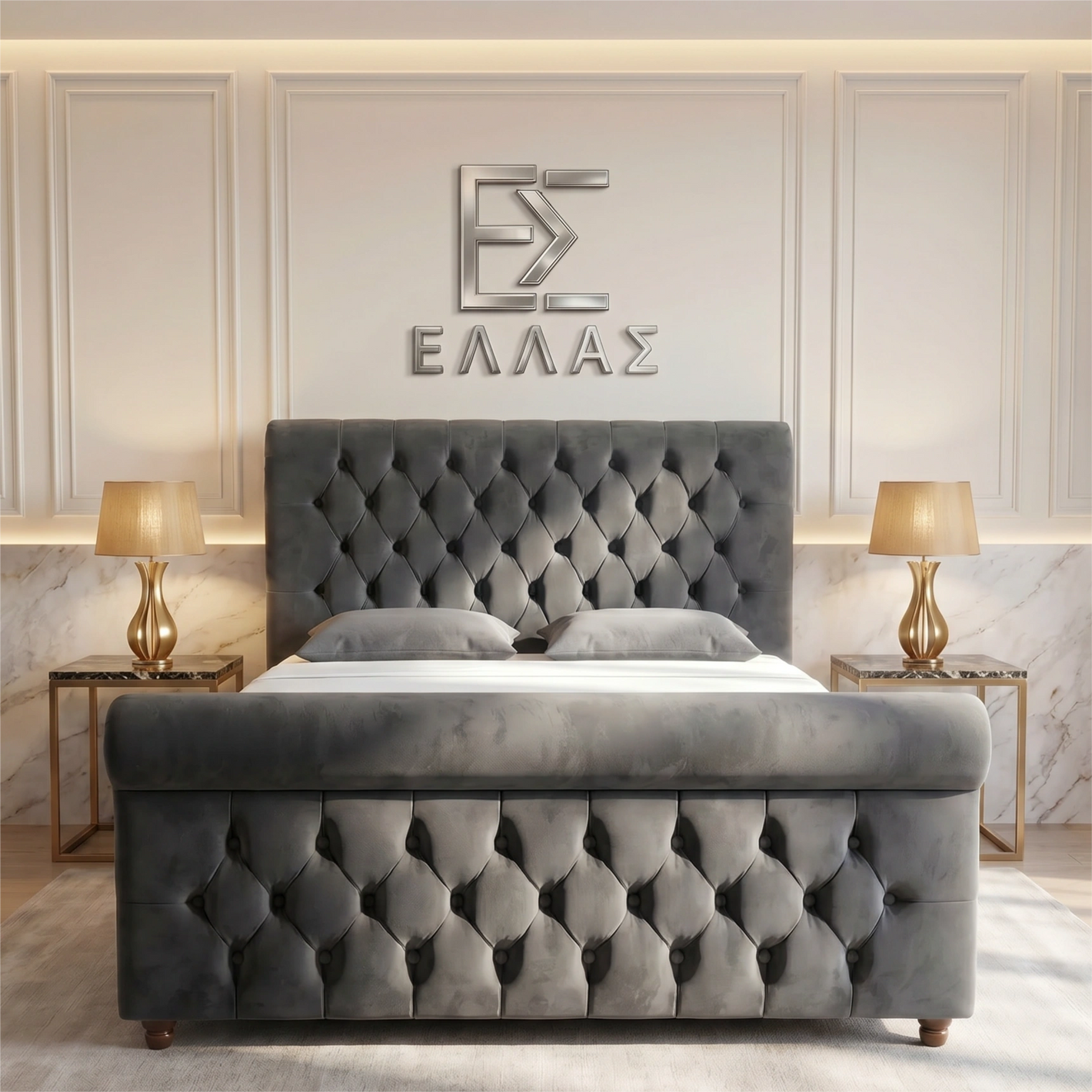 Imperial Button Ottoman Bed