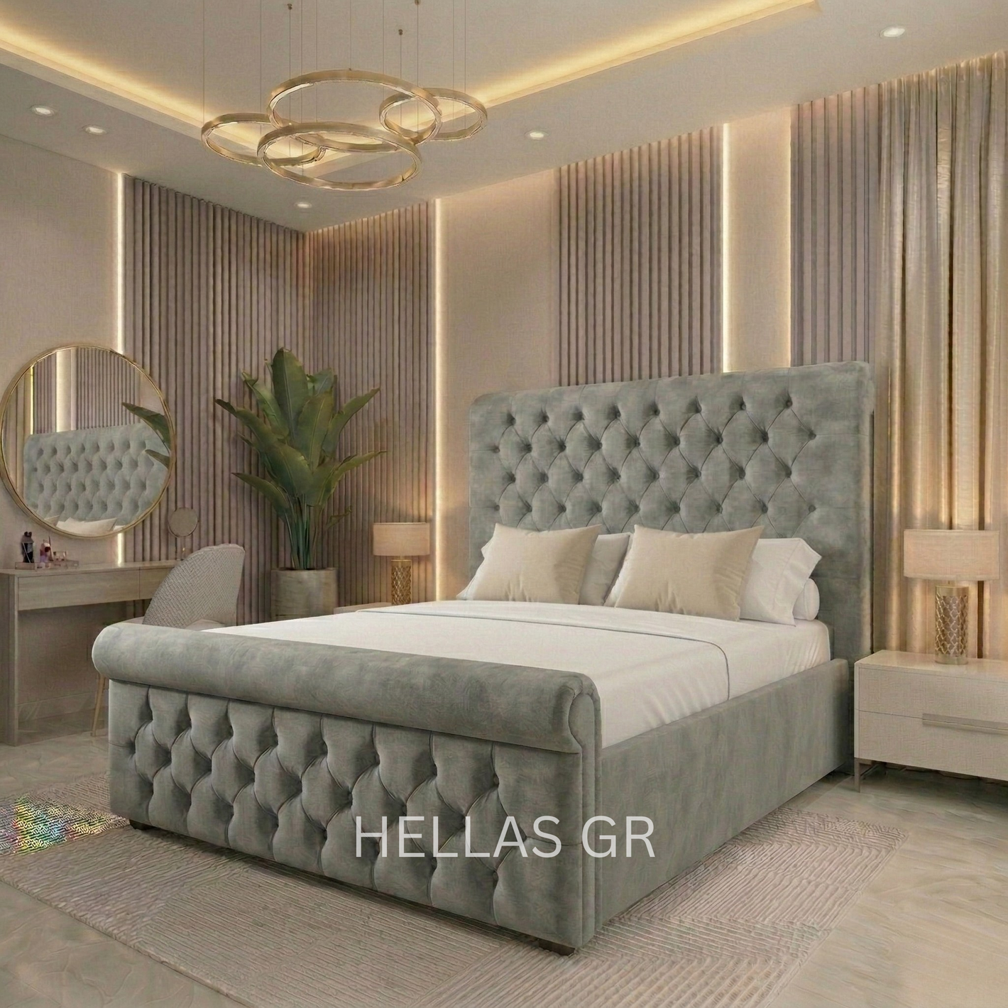 Imperial Button Ottoman Bed