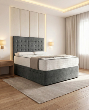 Noble Divan Bed - Charcoal Coniston