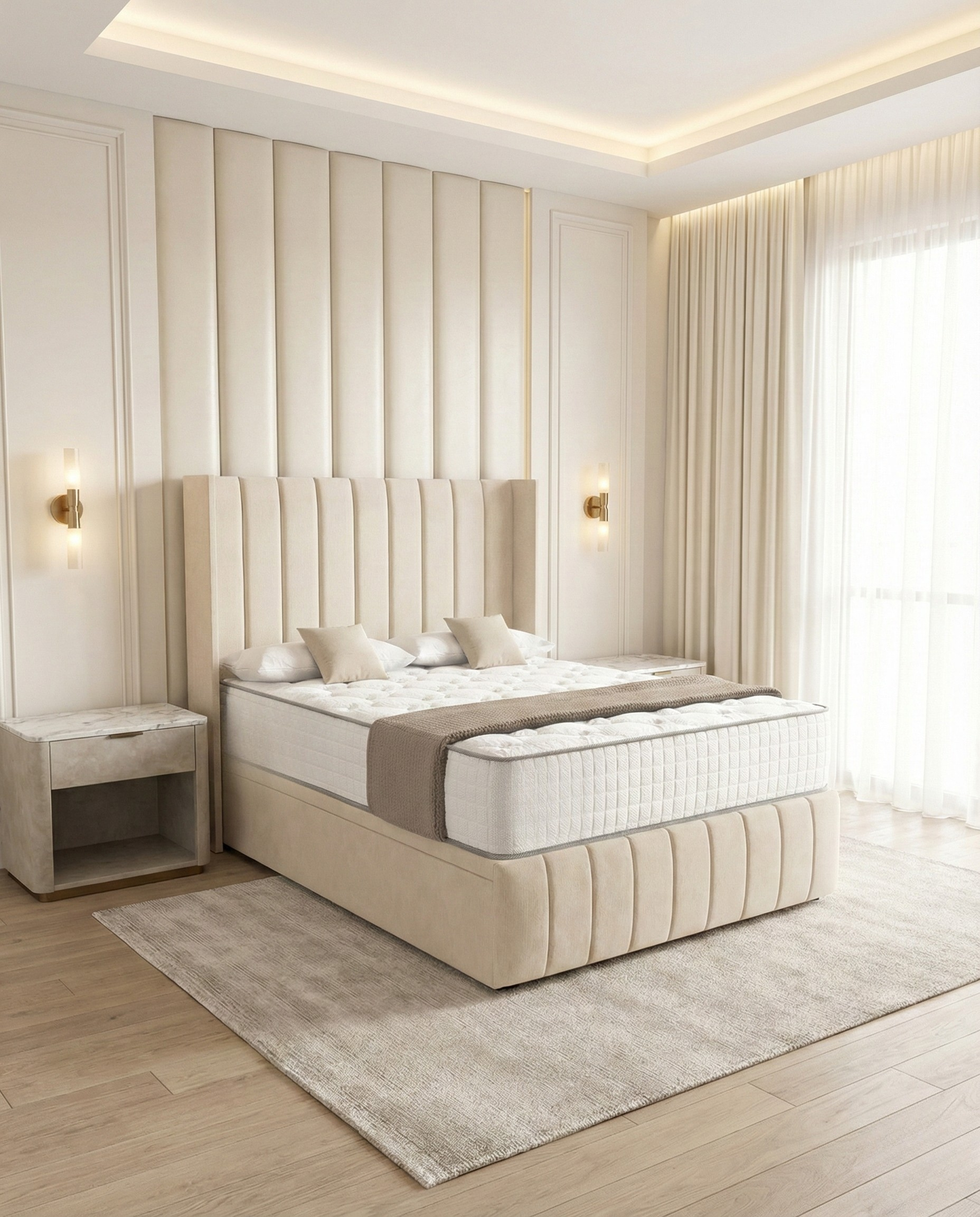 Lanthe Wingback Ottoman Divan Bed