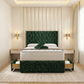 Acantha Wingback Divan Bed - Emerald Coniston