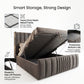 Mikonos Storage bed with features highlighted on a white background