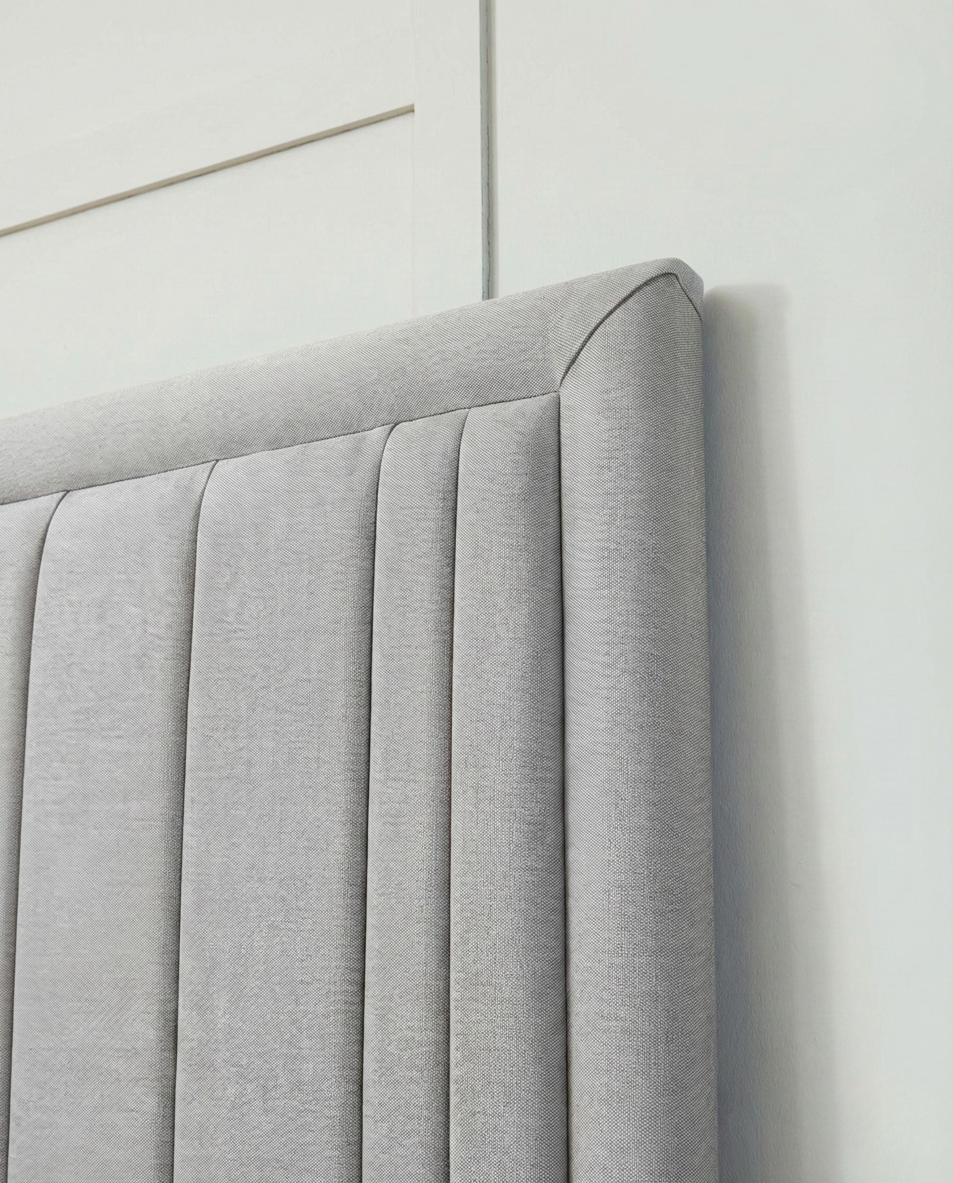 Mykonos modern upholstered bed headboard frame

