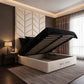 Leaf Panel Bed with High Headboard