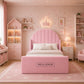 kids bed, high headboard bed