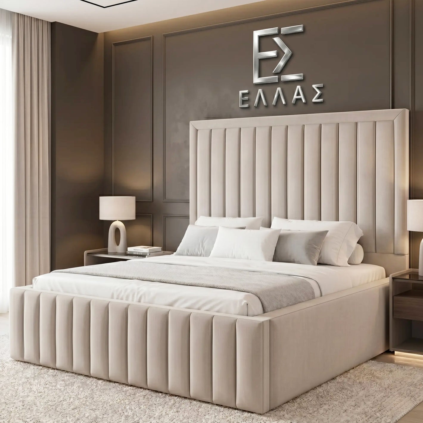 Prisma Bed, High Headboard Bed