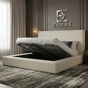 Plain Textured Bed, Textured Bed, Storage Bed