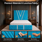 Vector Silver Trim Bed, Silver Trim Bed, Storage Compartment Bed, High Headboard Bed