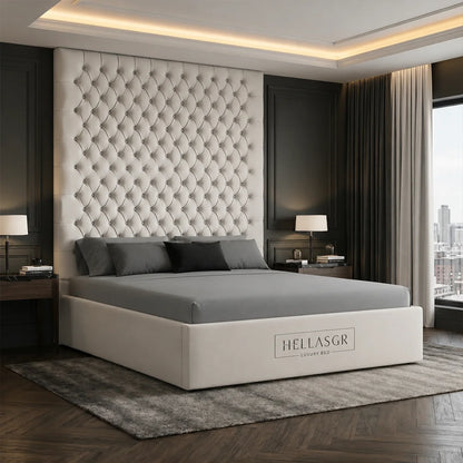 Hellas Chesterfield Ottoman Storage Bed with hHgh Headboard