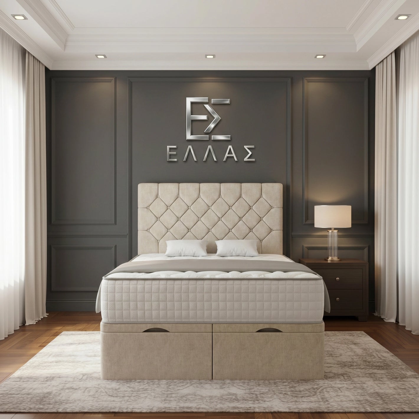 Thalior Chesterfield Ottoman Divan Bed