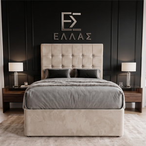Theros Divan Bed - Cream Chenille
