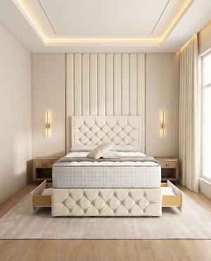 Euphorion Divan Bed - Cream Naples