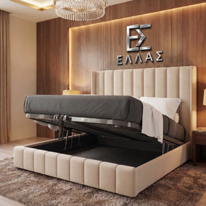 Velora Panel Bed, Panel Bed, Storage Compartment Bed