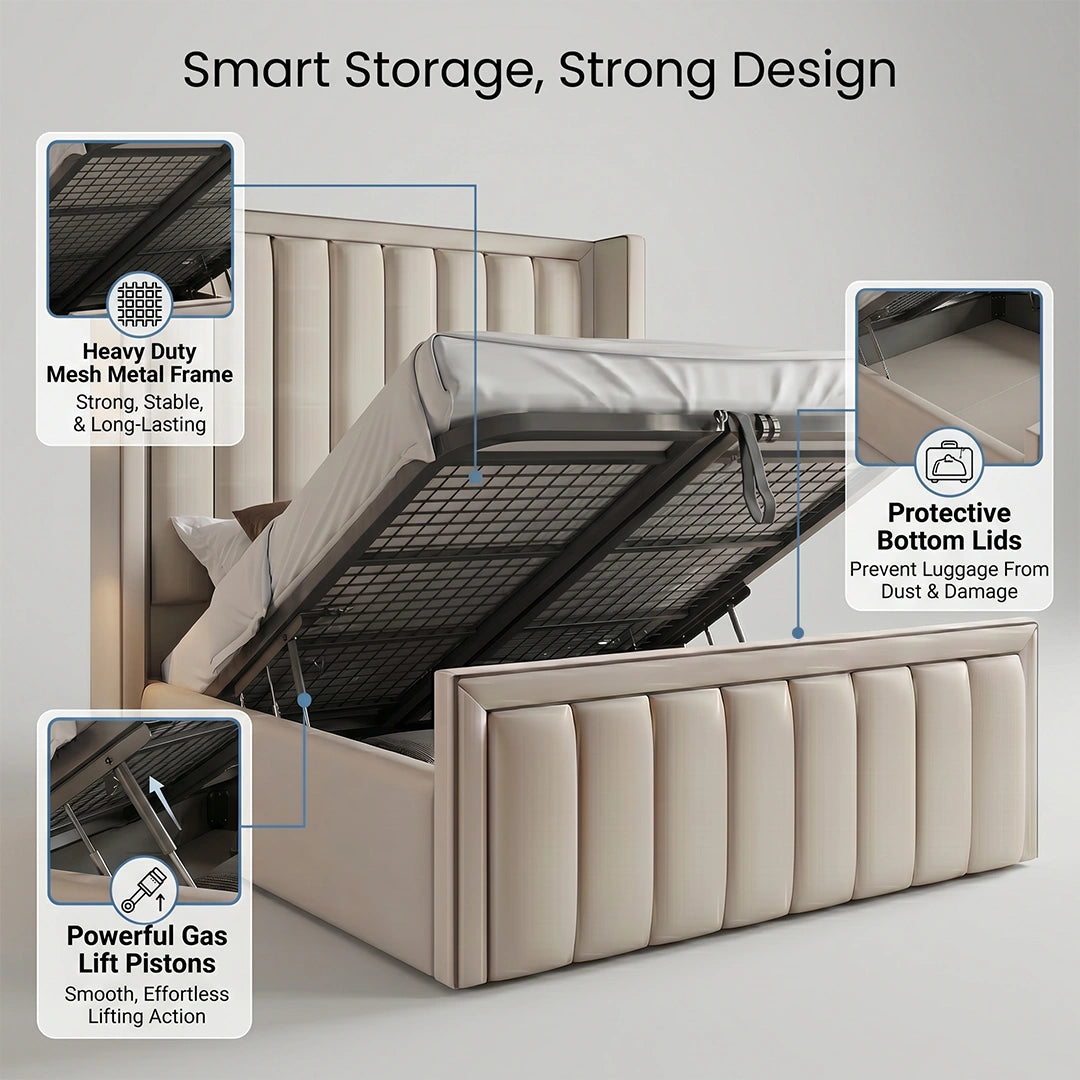 Victoria Bed with Wingback | Elegant & Luxurious Design | HELLAS GR