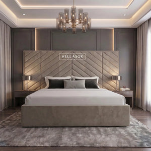 Aqua Storage Bed with Wide Headboard, Storage Bed, Aqua Wide Headboard Bed