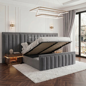 Luxe Arizona Bed Frame Optional Ottoman Storage, Optional Storage Bed, Frame Optional Ottoman Storage Bed